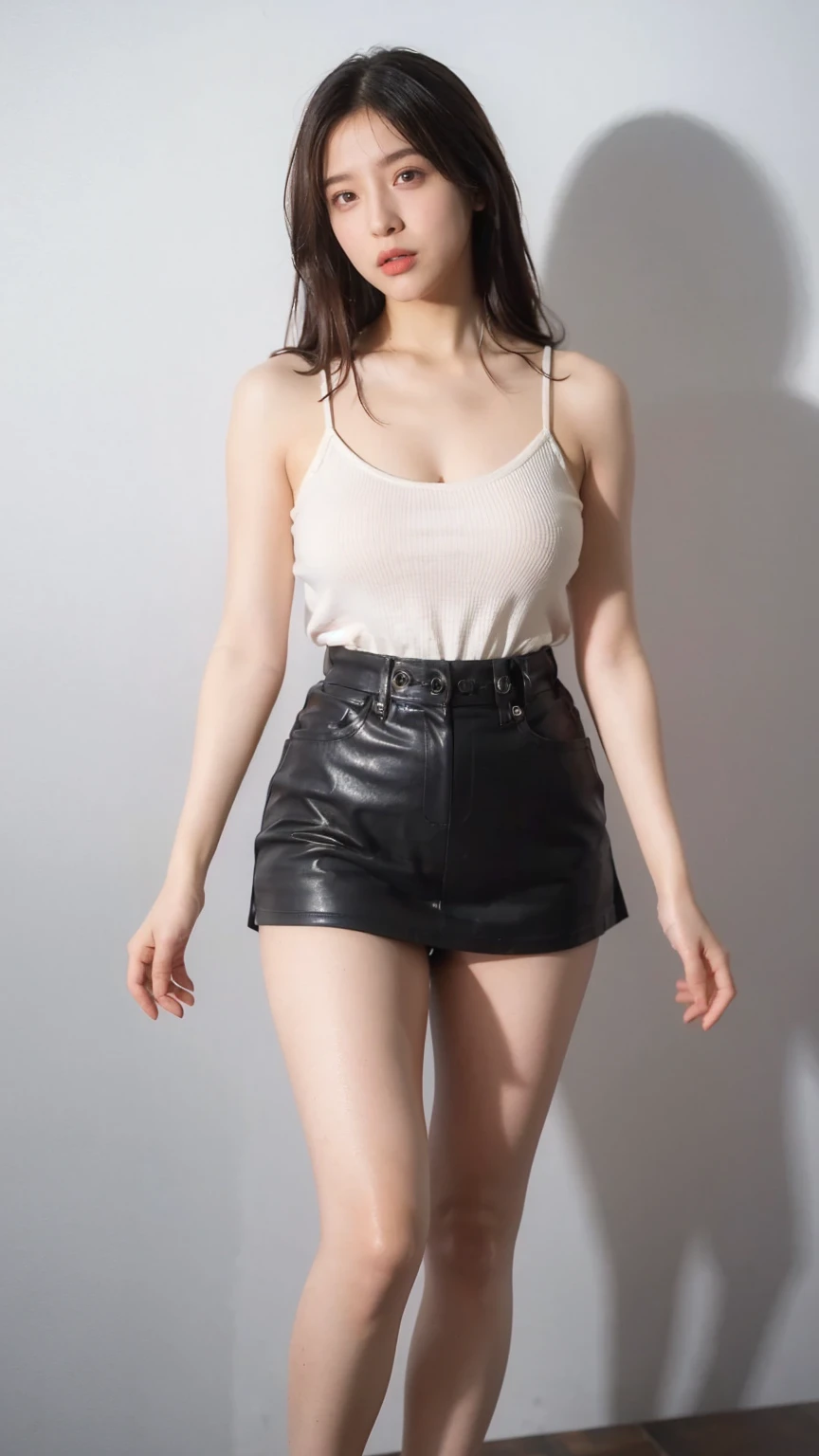 black lence stockings,eye glass,with short black hair,slanted bangs,eye glass,Beautuful Women,white shirt