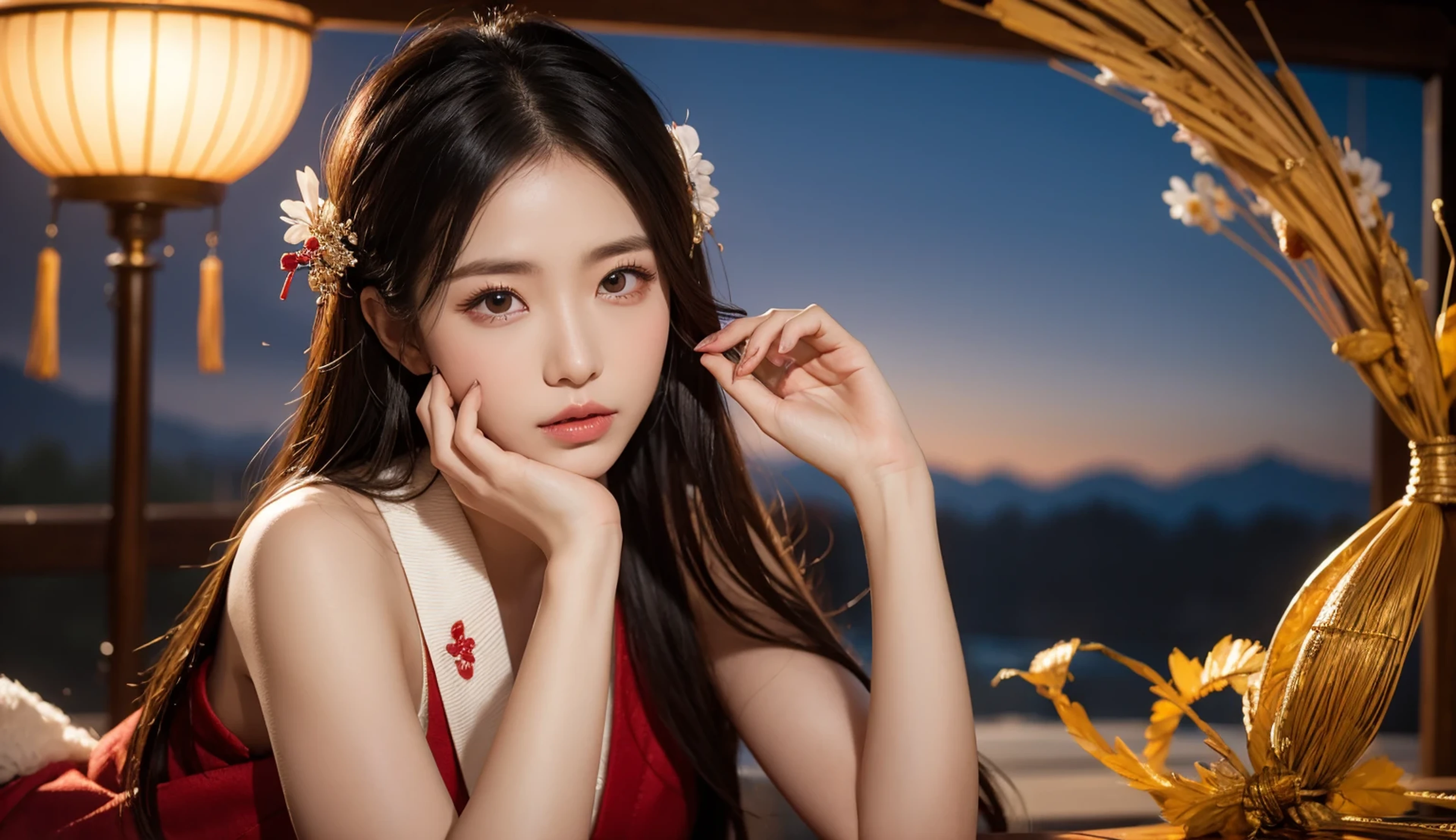 Her name is Amaterasu, the legendary sun goddess of ancient Japan, miko queen, direct ancestor of the Japanese imperial family, goddess of agriculture, goddess of weaver, and biological daughter of the creator goddess who created the Japanese archipelago, 