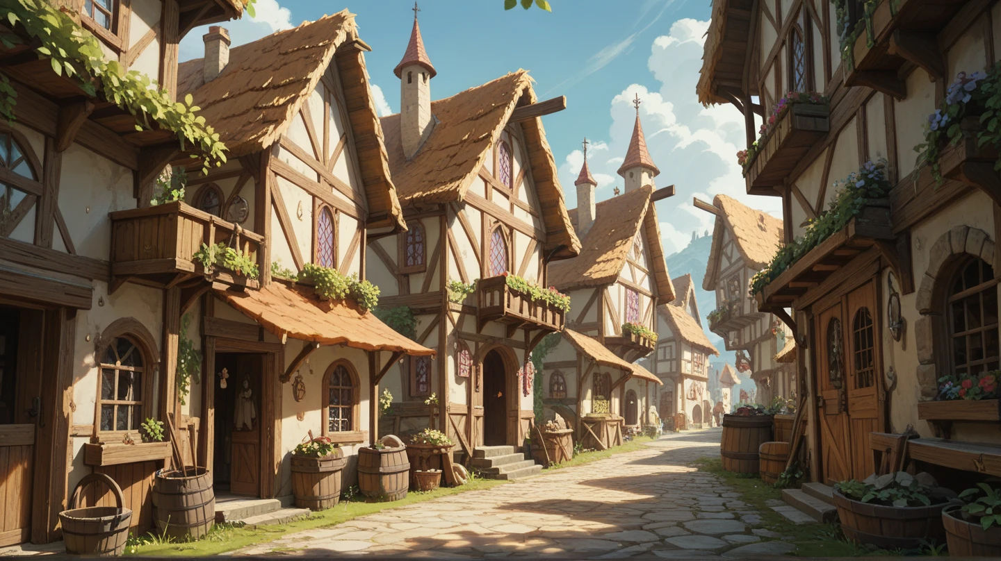 Medieval fantasy town