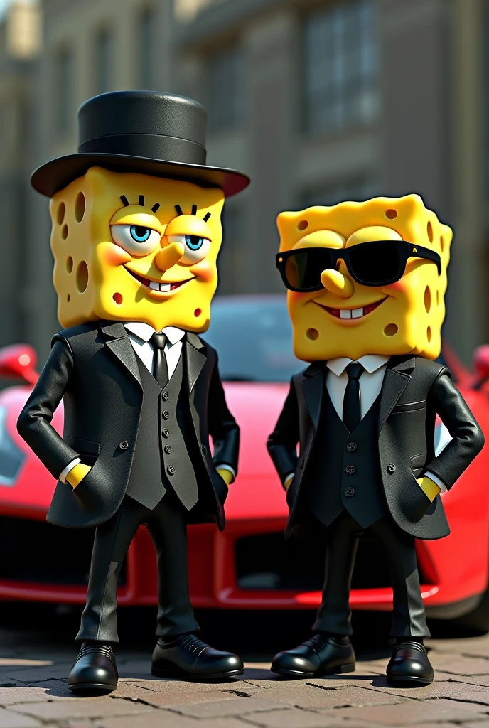 SpongeBob smoking cigar in suit