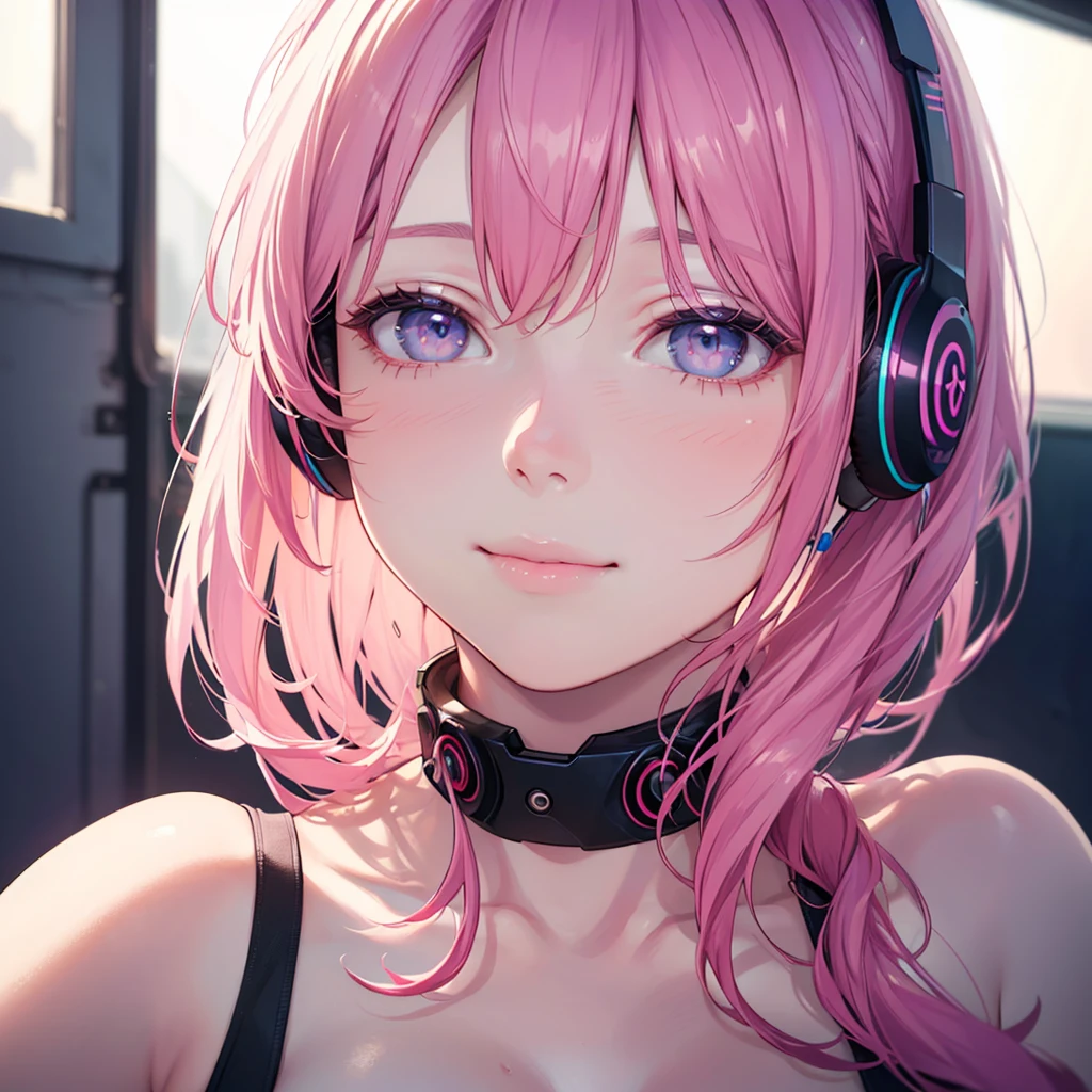 ikaros, ahoge, pink hair, gradient hair, (green eyes:1.5), hair between eyes, low twintails, multicolored hair, pink hair, sidelocks, twintails, (masterpiece), delicate, extremely detailed, (watercolor), blooming, illustration, (1girl:1.4), (solo:1.2), (beautiful eyes, shiny eyes, pink eyes, half-closed eyes), (fluffy hair), photography, Studio Quality, Fisheye Lens, (best quality, glowing light, blushed, glistening, shiny skin, ultra detailed), (apron, naked apron, big natural breasts, seductive pose, breast. , whole body), sexy, (detailed background, complex background, blue sky, angels, heaven), (perfect face, detailed face, detailed eyes,perfect hands,perfect fingers), cowboy shot, ((8k wallpaper))