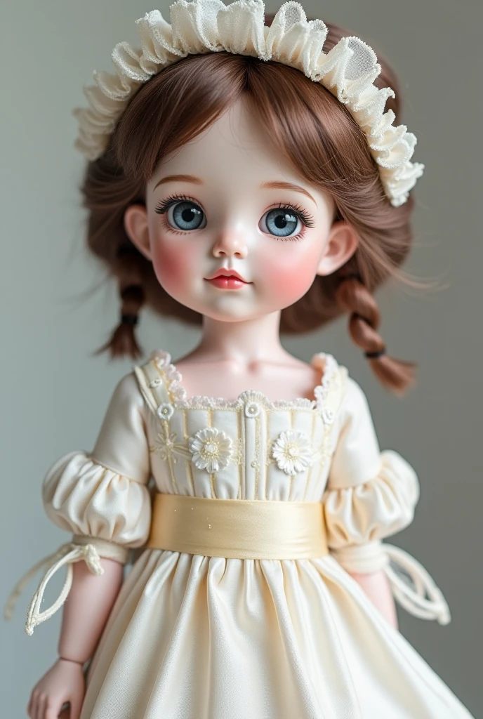 royal , 3d babyft baby dress , morena , cebelo castanho, face detalhada, confiante, no jardim de grama, 8k --auto --s2
