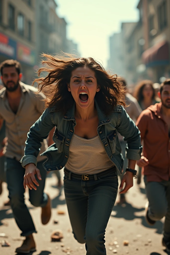 a woman screaming in terror, liquid metal coalescing into a bloodthirsty demon, busy shopping mall, hyper realistic, cinematic lighting, dramatic shadows, volumetric fog, vibrant colors, unreal engine, photorealistic, detailed facial features, expressive eyes, highly detailed, 8k, masterpiece, cinematic composition, dramatic atmosphere, intense contrast, moody lighting