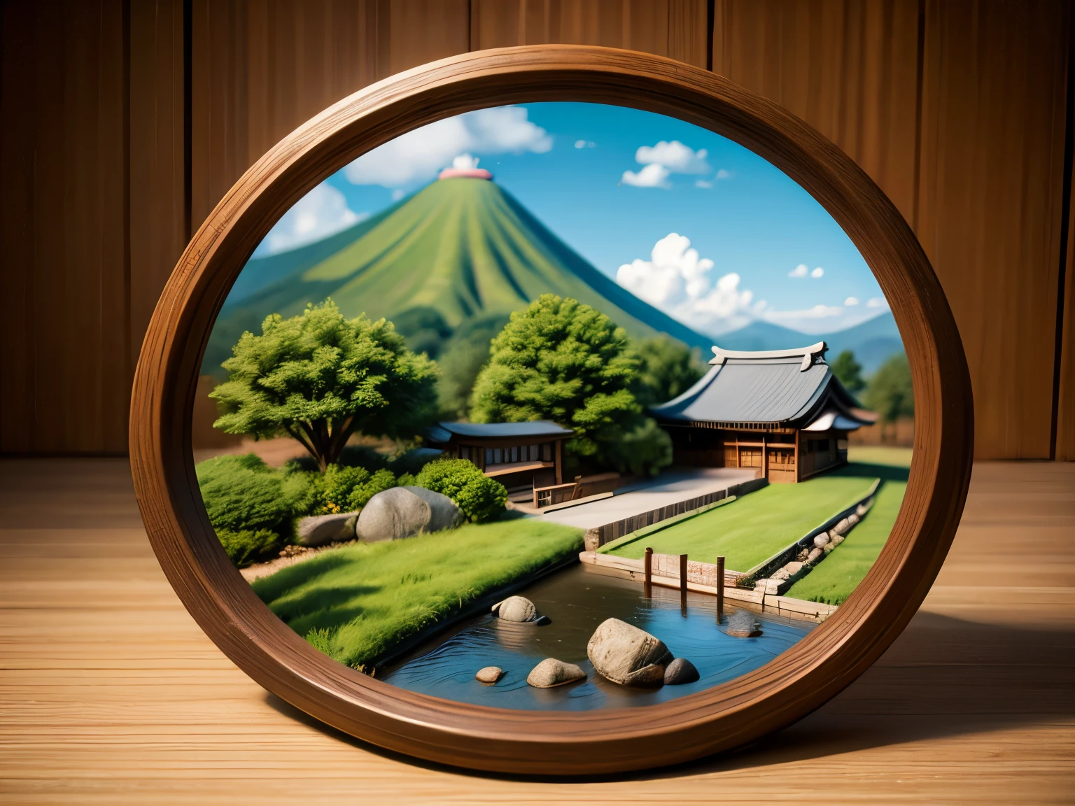 Japanese landscape, realistic,