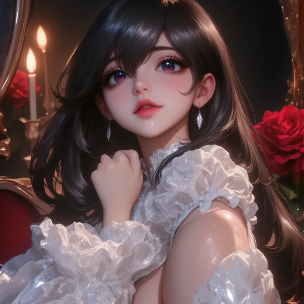 (best quality,4k,8k,highres,masterpiece:1.2),ultra-detailed,realistic:1.37,two girls kissing,long red sheer skirt,gr3ysh33r posing,beautiful detailed eyes,beautiful detailed lips,feminine and romantic atmosphere,gentle touch,soft lighting,vivid colors,romantic and intimate setting,subtle wind blowing the skirt,passionate expressions,delicate lace details,seductive and sensual embrace,dreamy and ethereal background,subdued tones,evoking love and desire,subtle blush on their cheeks,mystical and enchanting charm,whispering secrets,lost in the moment,artistic composition with dynamic angles,emotive and powerful connection,unforgettable and timeless scene,masterfully painted,impeccable attention to detail,magical and mesmerizing,artistic inspiration from Renaissance paintings,classic beauty with a modern twist,filled with love and longing,celebration of love's embrace.