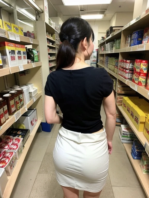 nsfw:0.5, (2 japanese girls), top-quality、masutepiece、Lunch Break Shopping for Women Workers、Fun conversation side by side、Sweating profusely in midsummer、Detailed and perfect face、Detailed skin、爆乳、Tight-fitting silk blouse|Nipple protrusion:1.3、Big ass、Tight-fitting grace slacks|You can see the line of the panties、high-heels、Holding a convenience store bag、POV