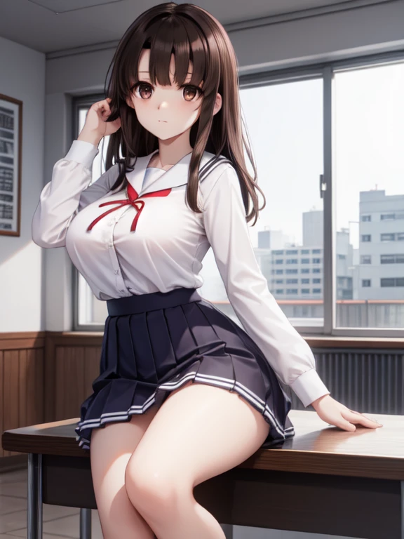 masterpiece, Highest quality, 1 Girl, (One body), Very detailed, High resolution, Very detailedCG, First Default, First closing, (First hairstyle:1.5), (Folded ponytail:1.5), (40Mature adult woman:1.5), Long sleeve, (big:1.5), office, (red面), smile, (red_Jacket:1.5), whiteのシャツ, Earrings, Ascot, brooch, (red_Pencil Skirt:1.5), (red_lips), whiteいThighs, Huge breasts, (Wide pelvis), (Are standing), (とてもbig_Lower Body:1.5), (Very thick_Thighs:1.5), (完全に露出したpanties:1.5), (panties丸見え:1.5), (white_Race_Floral_panties:1.5), (Lift up the skirt:1.5), (スカート that rolls up:1.5), (股間のアップをFrom below見上げる_perspective:1.5), (From below:1.5), (Looking at the audience), (Cowboy Shot)