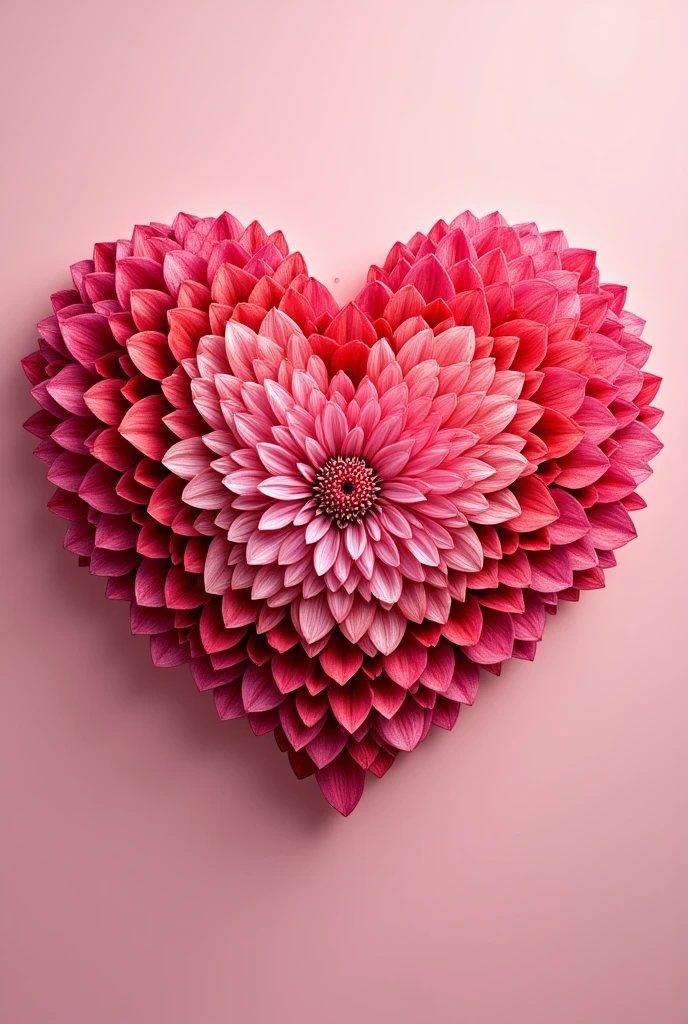  Beautiful Big Pink-red delicate Heart color , Soft and Colorful colors ,  Petals Circle around the Picture Everything is very beautiful and captures the viewer's eye,  masterpiece fails, 8 k,  maximum quality ,  complicated details ,  best quality ,  Lots of Details , Wonderful, perfect,