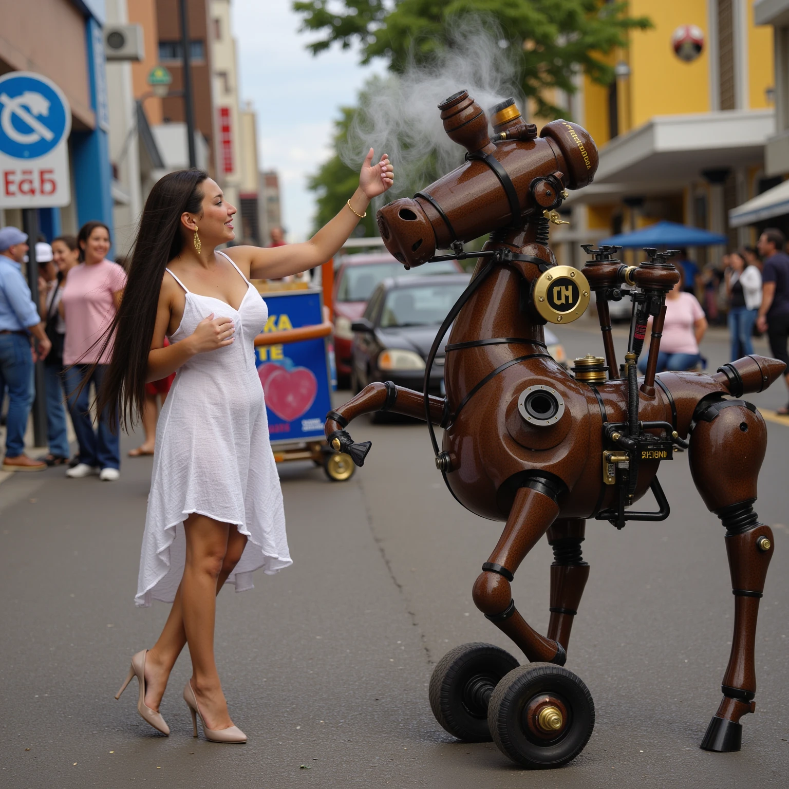 (8k, RAW photo, best quality, masterpiece:1.2), (realistic, photo-realistic:1.4), (extremely detailed CG unity 8k wallpaper), 1 girl, (sitting on horse:1.4), long hair, spread legs, white shirt, black pants, beautiful face,  (two legs)  <lora:add_detail:1.0>,  <lora:JenniferConelly_CareerOpportunities_smf_lora_v01:1.2> j3n2i773r50-smf, looking at you, <lora:breasts_squeezed_together_v0.2:1> breasts squeezed together, holding reins, , background blur