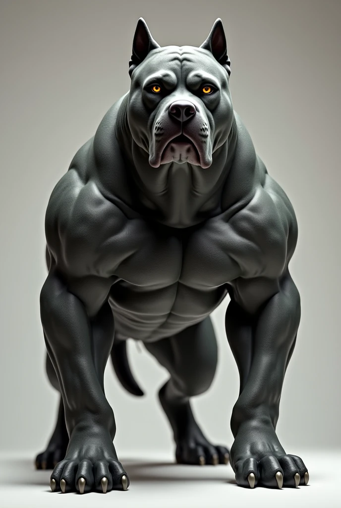 Dog  bodybuilder with dog son