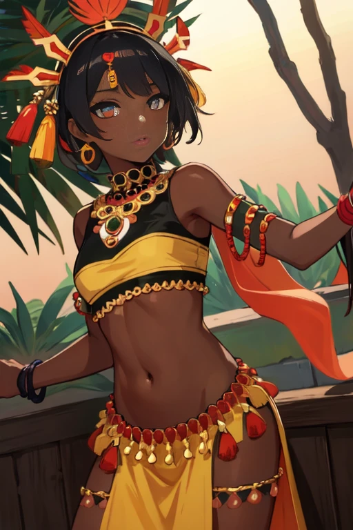 Yayoi Kusama, (dark skin: 0.5), (tanlines:1.1), (school swimsuit tan:1.2),(gyaru:1.3), fusion of nipple seal and low-rise shorts, small, female brat, thick eyebrows, thin waist, pigtails, beautiful blonde hair, braid, rabbit ears, (masterpiece), ((highest quality)), (super detailed), girl, clean and detailed face, five fingers, Textile shading, perfect human structure, perfect anatomy,