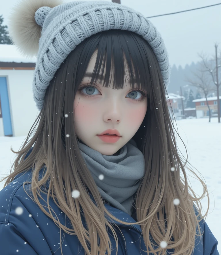 Create an " winter season " scene where a beautiful dark gray-eyed Japanese young highschool girl ,(((black color highlight hair,ash brown color hair, straight long hair style,))、((Flat color:0.9)),between legs,((simple color background))、swayback stance, bewitching pose,(plump skin:0.8),(Mazda CX-50の横に立っている)

BRAKE
((hisashi eguchi))

BRAKE

(((winter casual fashion,))),((looking away))、(cinematic angle) ,(1girl,solo),(cute face)
