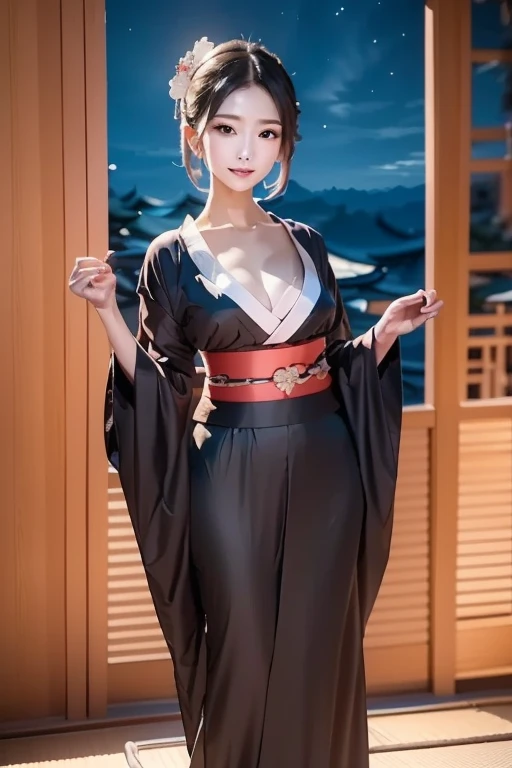 japanaese girl,komono,cyber punk perssonage,Ambient light,zodiac girl's,punk,Full body like,whole body display,Exposing thighs,Oversized bust