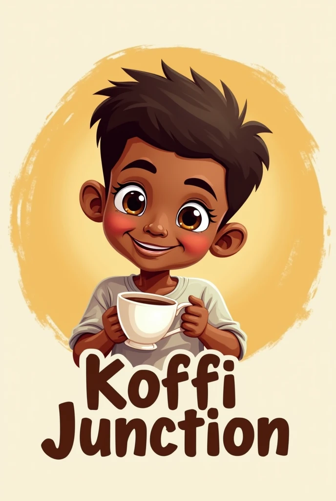 guttonerdvision6, Portrait of a happy 3-year-old boy wearing glasses, ((rosto detalhado, pele detalhada, póros)), looking to camera, A cup of hot coffee with smoke, coffee beans, realista, mesa, cafeteira prensa francesa, intrincado, desfoque de fundo