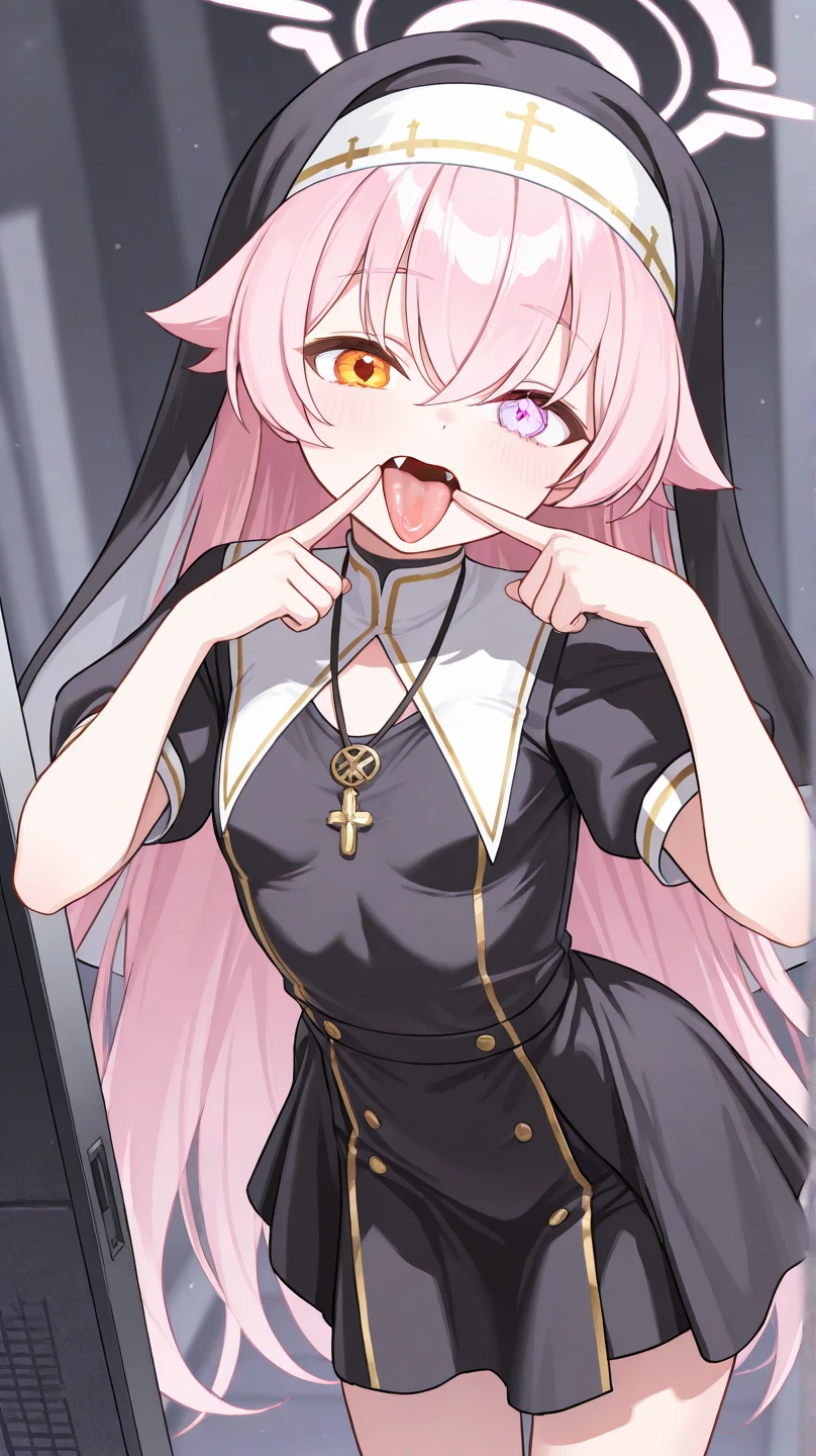 NSFW,masterpiece,Highest quality,High resolution,Very detailed,white\(no game No life\),Long Hair,Multicolored Hair,Hair between the eyes,Gradient Hair,Yellow Eyes,Flat Chest,Face in love,Embarrassed,blush,(Nuns),(Monastic uniform),(Sister),church,(Confession Room),Small private room,(Middle-aged men),(Blowjob),Suck a dick,(Bukkake),