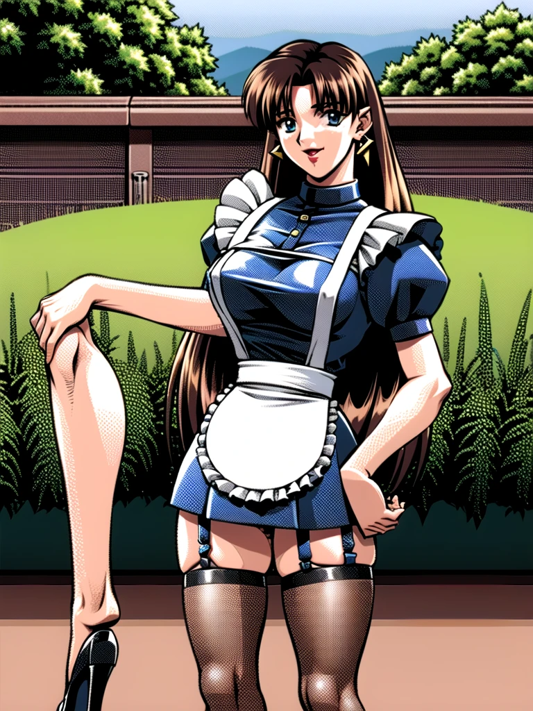 1 girl,(solo), ((amanogawaki)), (masterpiece:1.2), (high quality:1.0),looking at viewer, (Uniform), (ultra detailed), (Front View), seductive smile, Brat, Smug, Adolescent, Headband, sxspnts, (Skirt Lift), (Black Lingerie Underwear), Cleavage