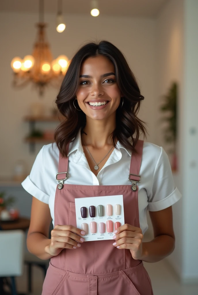 someone selling beauty products to another girl at her front door