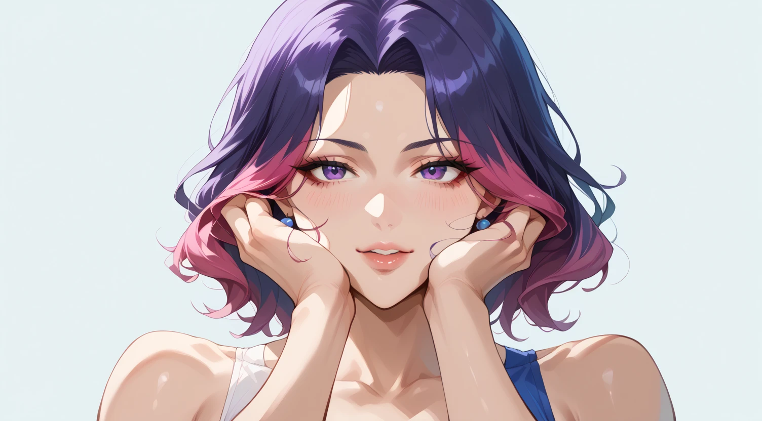 Imagine of the pornstar named sara jay em uma personagem de anime, white background.