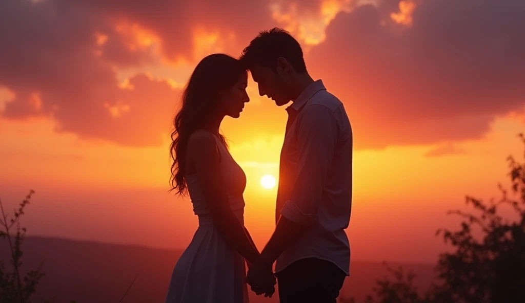 Couples danceing the night away at sunset in a on a beautiful hill top