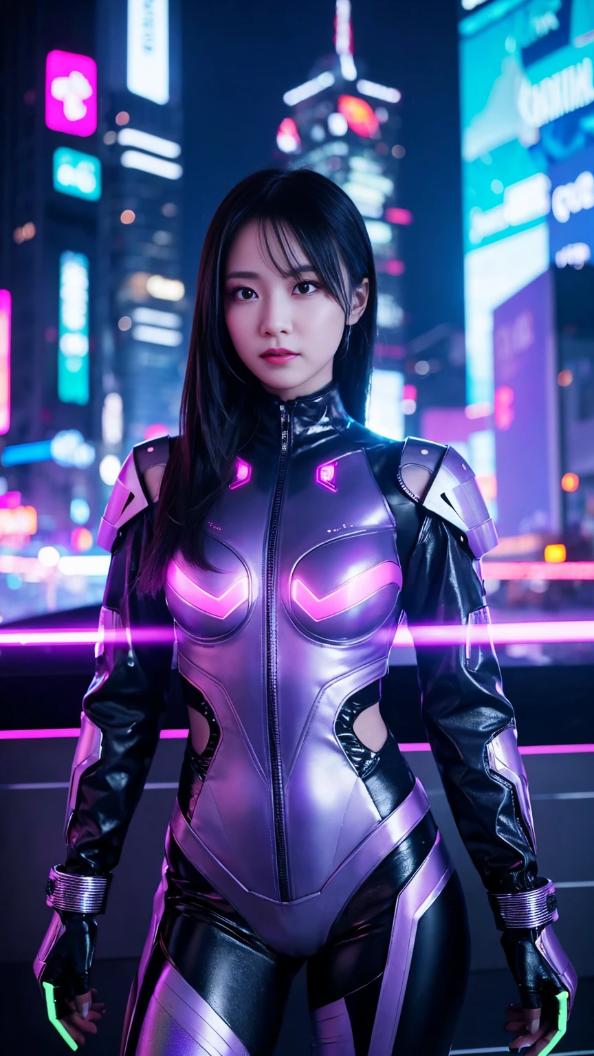 ((masterpiece, best quality, extremely detailed), volumetric lighting, ambient occlusion, colorful, glowing),
1girl, solo, young girl, (dark hair), long hair, halo, aura, sacred, godness, cyber suit, (black outfit:1.3), android, bot, cybernetic wings,
outdoors, sunset, sky, clouds, space, (cyberpunk theme:1.2),