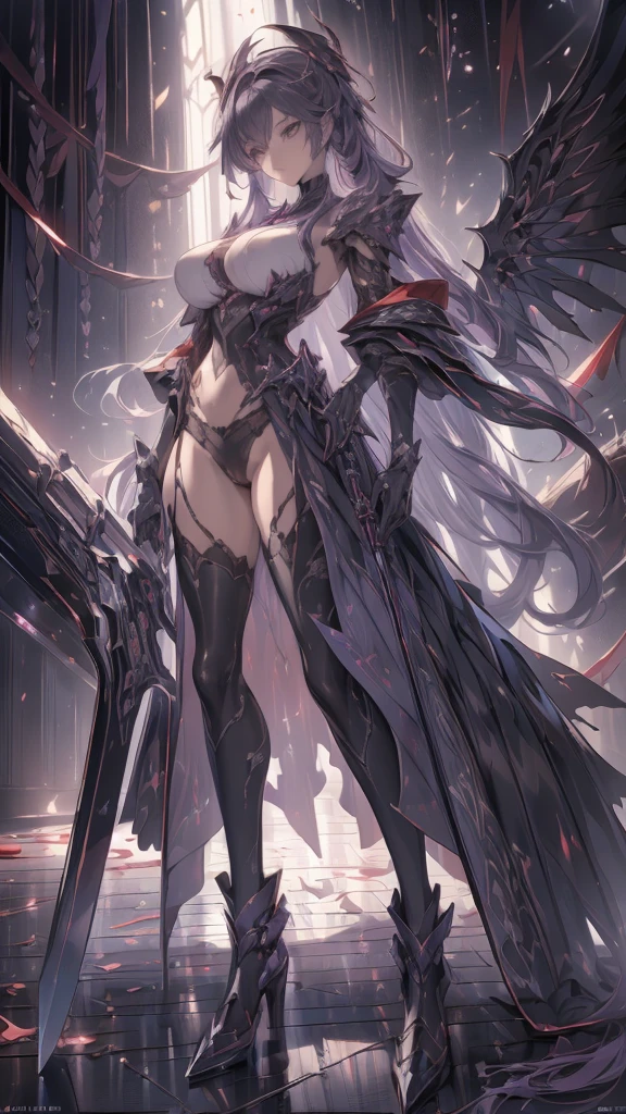 (((Masterpiece))), ((Best Quality)), (Super Detail), (CG Illustration), (Very Evil and Beautiful)), Cinematic Light, ((1 Mechanical Girl)), Single, (Mechanical Art: 1.4), ((Mechanical limb)), (Blood vessel attached to a tube), ((Mechanical spine attached to the back)), ((Mechanical cervical vertebrae attached to the neck), (Back to the viewer)), expressionless, ( Wires and cables attached to the head and body: 1.5), Science Fiction, Apocalypse, Ruins, (Lower Body Integrated with Mechanical Devices), (Blood: 1.5), Cruelty, Absurdity, Eroticism, Fusion with Machines, Doomsday Time, Super Future, Inorganic, Laboratory, Restraint, (Beautiful Indulgence: 1.2), (1 Girl: 1.3), Body Wrapped Around Mechanical Tentacles
