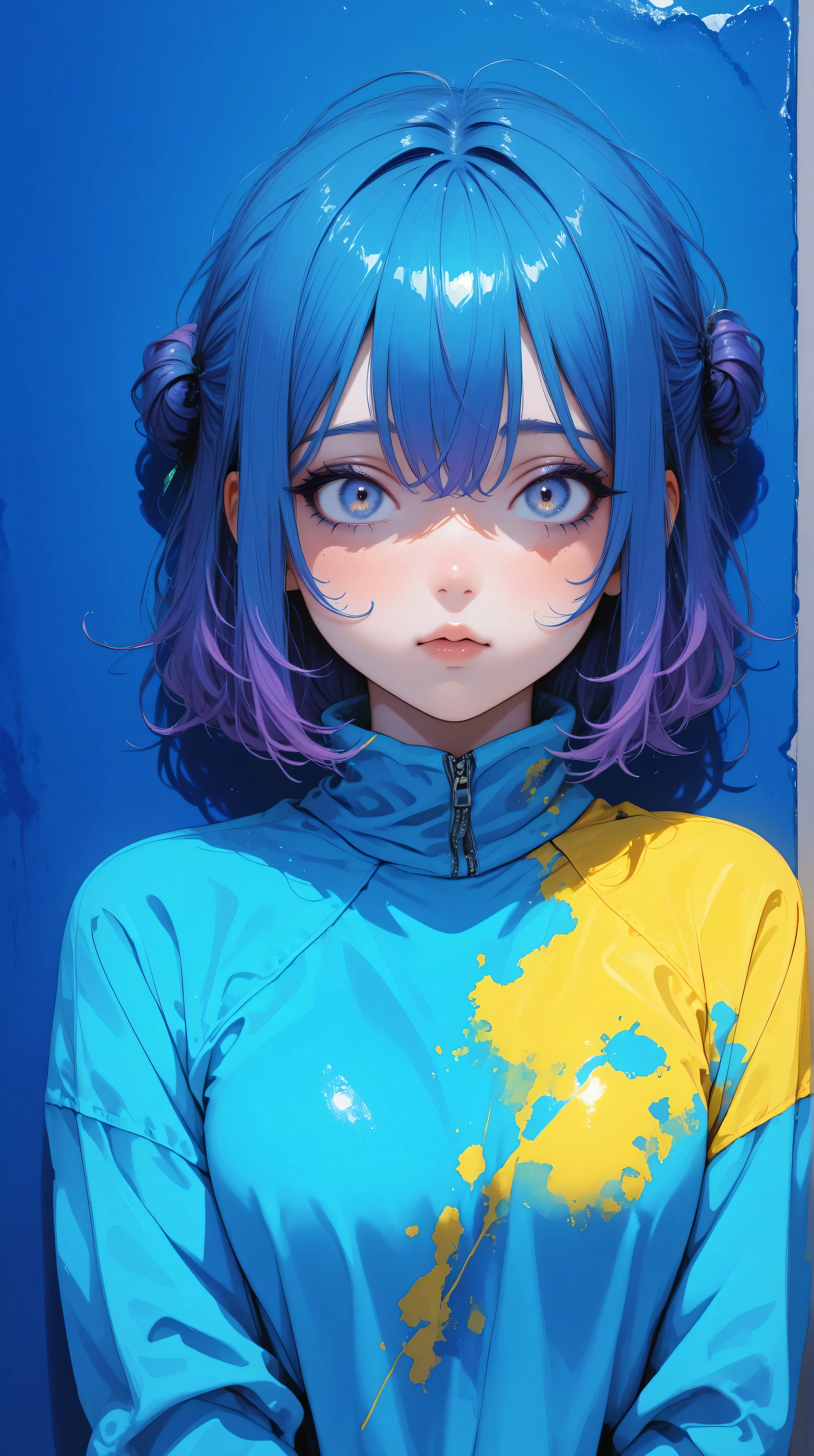 Kizi,Highly detailed, Amazing work,Vitreous luster,((clean backdrop)),In purple,(((blue colors))),red color,yellow colour,Best quality at best,clean backdrop
