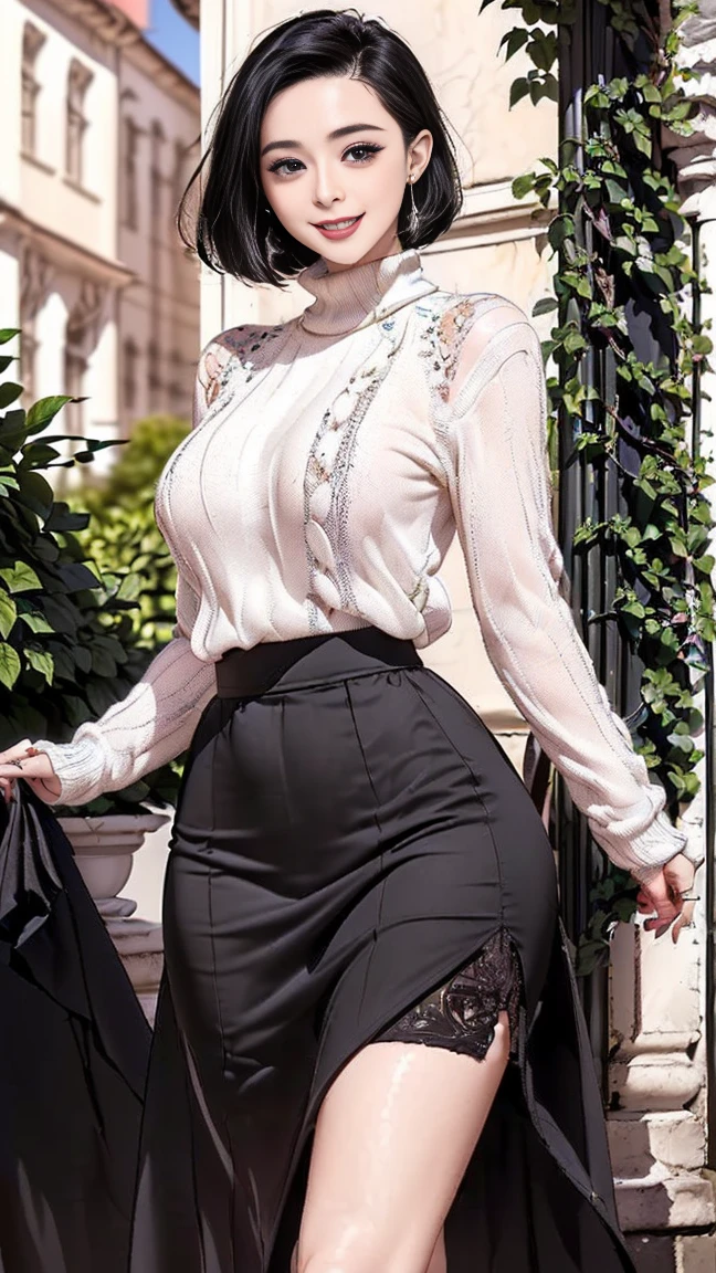 (8K, RAW Photos, highest quality, masterpiece:1.2), (Realistic, photo-Realistic:1.37)、fashion model body shape、Having her hair done、My chest is popping out、Wear accessories on your wrist、Wearing accessories on the ankle、smile、White woman、Platinum Blonde、blue eyes、Two Side Up((hair two side up))、Wear a sheer off-the-shoulder dress、Wear mules、smile