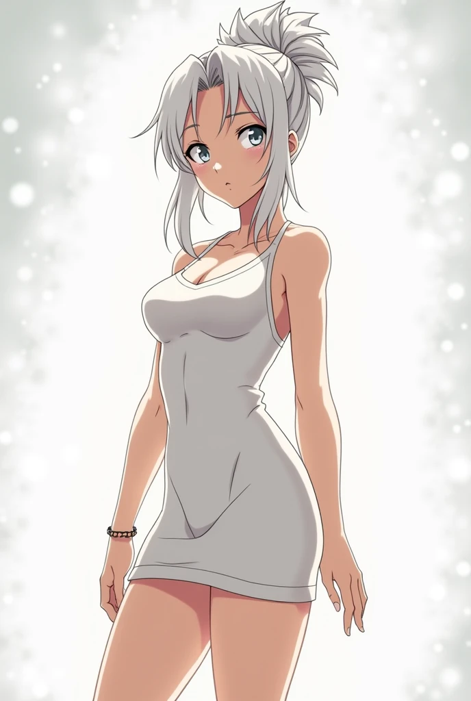 1 girl, solo, white polo shirt, white sneakers, tennis wear, white mini skirt, masterpiece, top quality, realistic, hyper detail, (shiny skin, sweaty: 1.4), absurdity, camera gaze, short black hair, brown eyes, slender, dynamic lighting, high resolution, sharp focus, depth of field, detailed eyes, sharp eyes, realistic eyes, (small: 1.6), (thick thighs: 1.0), outdoor, sky, sexual content