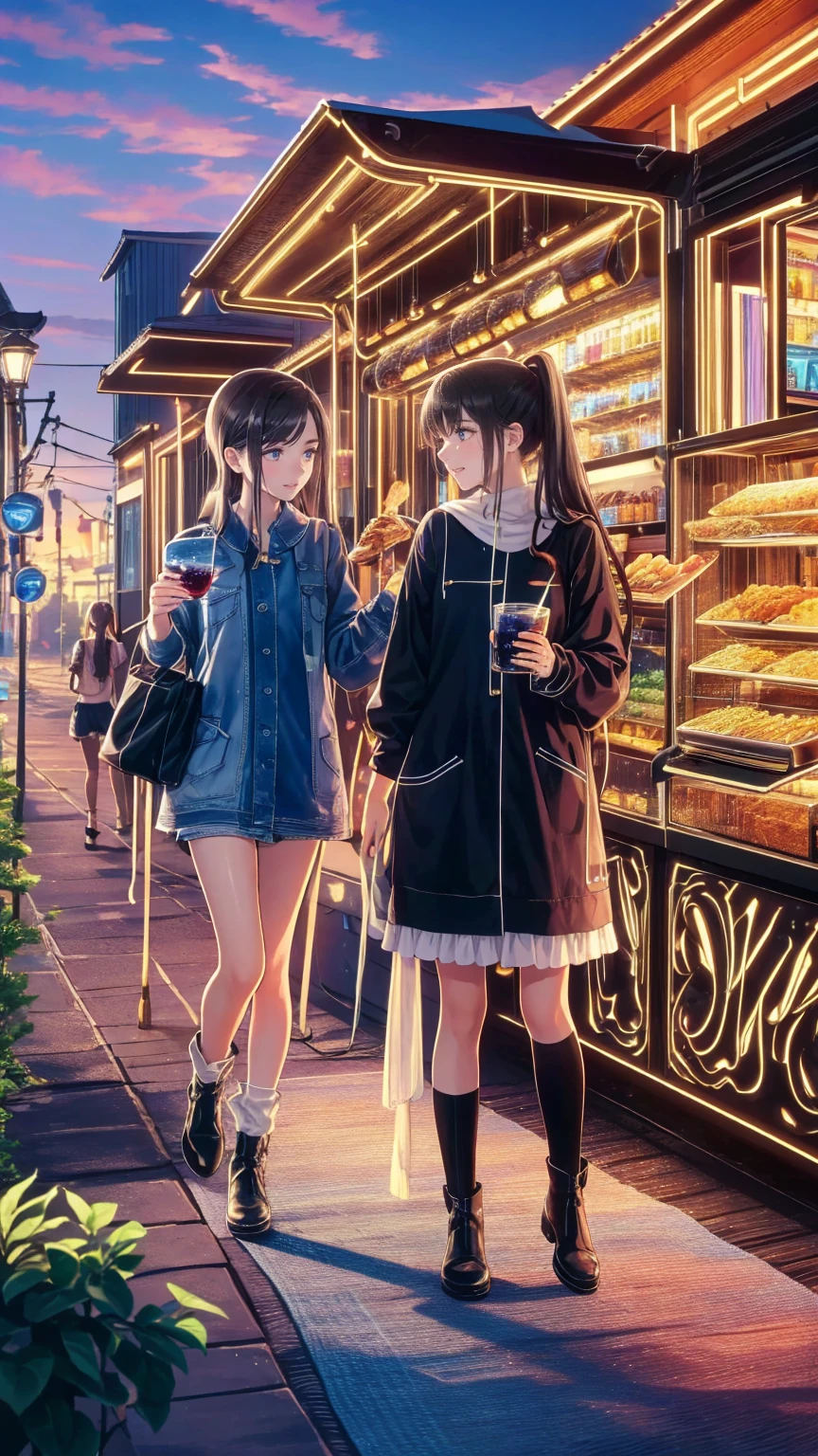  anime style、In 8K、32K、​masterpiece、、 super A high resolution、masterpiece,  top quality, sit on chairs to eat、Everyone eats at the food stall 、とてもたくさんpeople々、Japanese stalls 、Street food stalls/Street Food Stalls /Street food scene 、飲み歩くpeople々、屋台で食べるpeople々、 looking happy 、 enjoying alcohol、Very beautiful girl、Focusing on beautiful girls、、夜にフードマーケットで食事をするテーブルに座っているpeople々, with street Stoles, Stoles, Stole,  Shutterstock  ,  busy restaurants , Japanese Market, people々々 is eating, Lively市場,  are the best on Adobe Stock  , 外で is eatingpeople々々,  shopping mall food courts , people々々Lively , Lively sound of the market , Vivid atmosphere
