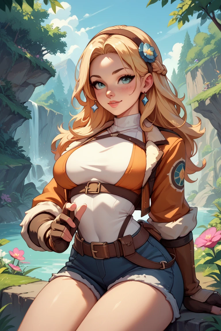 unparalleled masterpiece, ultra realistic 8k CG, perfect artwork, (1girl:1.1) , solo, ((perfect female figure)), (nsfw), looking at viewer, mature female, (Crystal Maiden) dynamic pose, (teasing), best quality:1.1 , seductive posture, sexy pose, alluring, (beautiful), (curvy), (thick), blond hair, (blue eyes:1.2), amazing hair, ice earrings, wearing a white detailed ice wizard robe with hoodie, holding a magical ice staff, fit, (abs:1.1), (big butt:1.4), peach ass, (athletic body:1.2), (large breasts:1.3, (big_breasts:1.1), wide_hips:1.5, narrow waist, small waist:1.5, slender body:1.2, thick thighs:1.3), (shiny skin:1.2), (hdr), (snowy mountain background:1.2), Nikon D850 film stock photograph Kodak Portra 400 camera f1.6 lens, rich colors, lifelike texture, dramatic lighting, unreal engine, trending on ArtStation, by Gerald Brom, by Frank Frazetta, by Luis Royo, by Julie Bell, by Boris Vallejo, BetterEnvyHands LoCon,