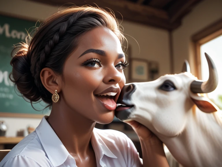 black student boy african copulating with white cow mom