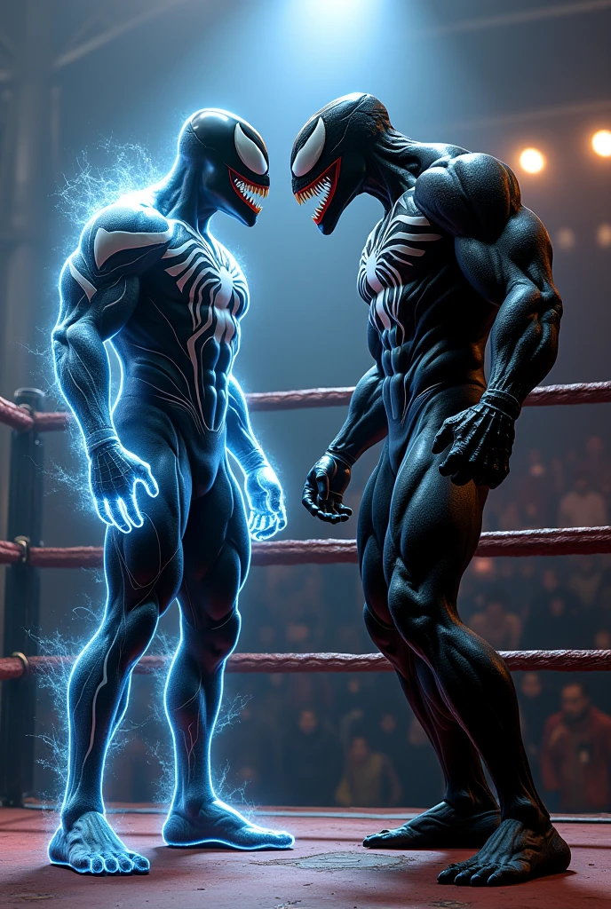 👽🏋️🤼 👽 alien, fiercely fighting another alien.❄️😡🦾🤺