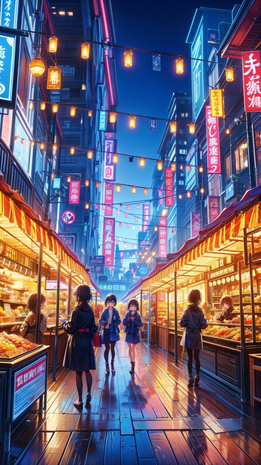  anime style、In 8K、32K、​masterpiece、、 super A high resolution、masterpiece,  top quality, sit on chairs to eat、Everyone eats at the food stall 、とてもたくさんpeople々、Japanese stalls 、Street food stalls/Street Food Stalls /Street food scene 、飲み歩くpeople々、屋台で食べるpeople々、 looking happy 、 enjoying alcohol、Very beautiful girl、Focusing on beautiful girls、、夜にフードマーケットで食事をするテーブルに座っているpeople々, with street Stoles, Stoles, Stole,  Shutterstock  ,  busy restaurants , Japanese Market, people々々 is eating, Lively市場,  are the best on Adobe Stock  , 外で is eatingpeople々々,  shopping mall food courts , people々々Lively , Lively sound of the market , Vivid atmosphere
