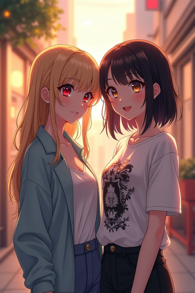 score_9, score_8_up, score_7_up, source_anime, <lora:Nova_Sphere_Style_V1.0:1>,
Beautiful Lighting, 1girl, dynamic angle, dynamic pose,
blue eyes, blonde hair, long hair, outdoors, decorated black choker, alley,
 <lora:ear_licking:0.8>, ear licking, 2girls, black hair, black eyes, pink hoodie, suit,, (outdoors, alley:1.2)