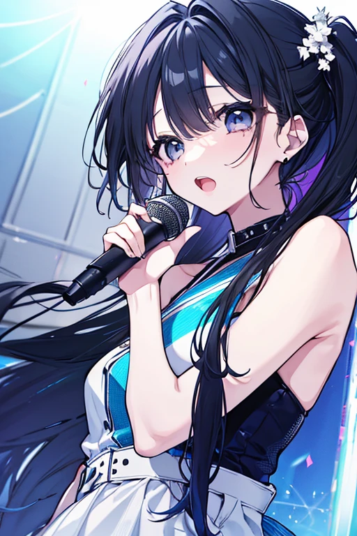 High quality、highest quality、complete limbs、Ultra high definition、Sparkling eyes、full finger、slender beauty、Group of 3、Wearing a school swimsuit、shiny skin、Live venue