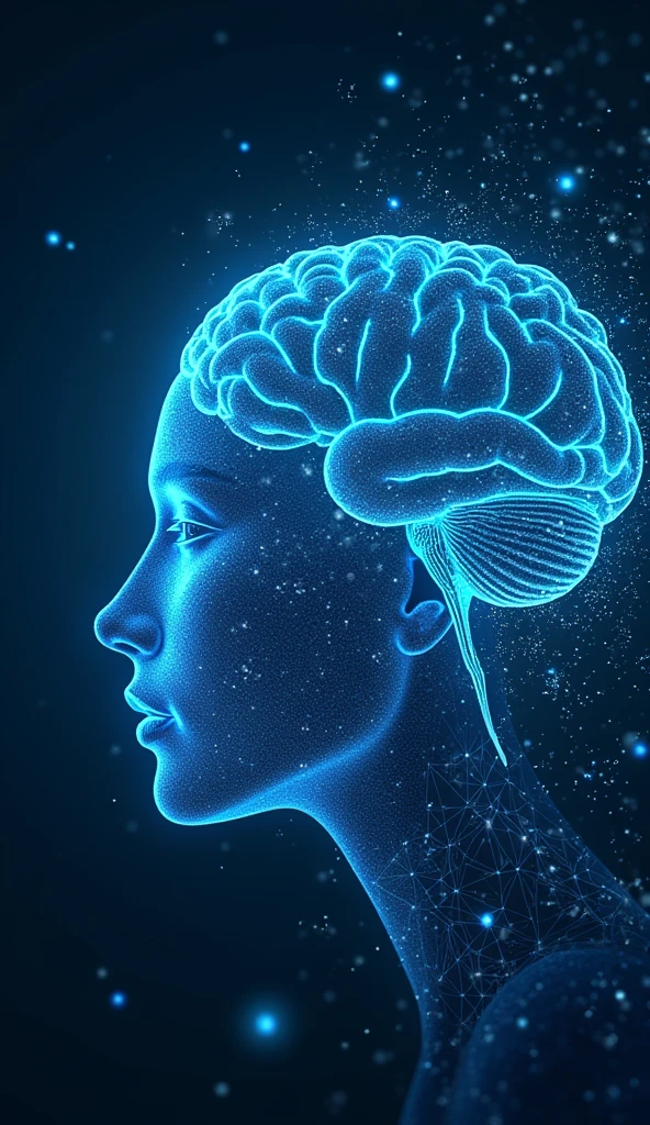 brain floating on the ocean, paisagem no fundo