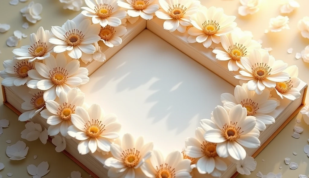 The blank frame of the book is square and full of flowers decorated in white in Labni. Its appearance is a masterpiece and a luxurious thing from the other. The colors are bright