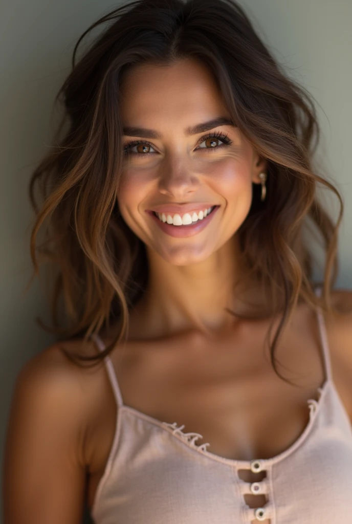 Smiling woman for anal penetration