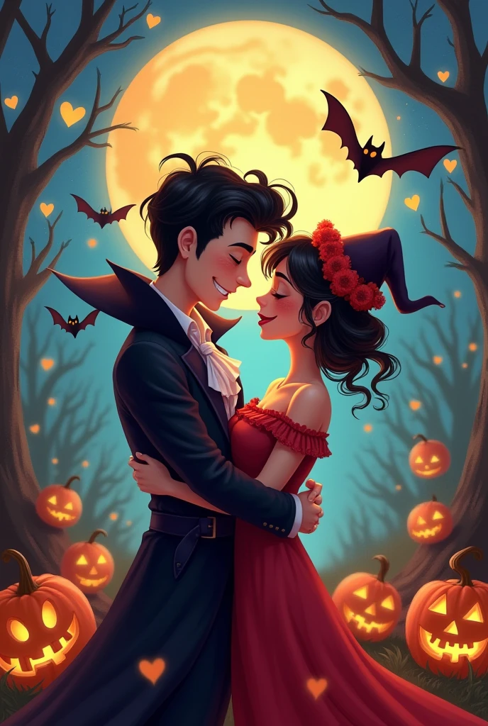A human pumpkin in a suit (mans) kissing a human water (man) They are gay
