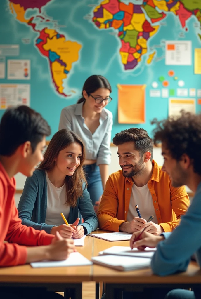 Create a WhatsApp group image for eighth grade teachers at SDS school