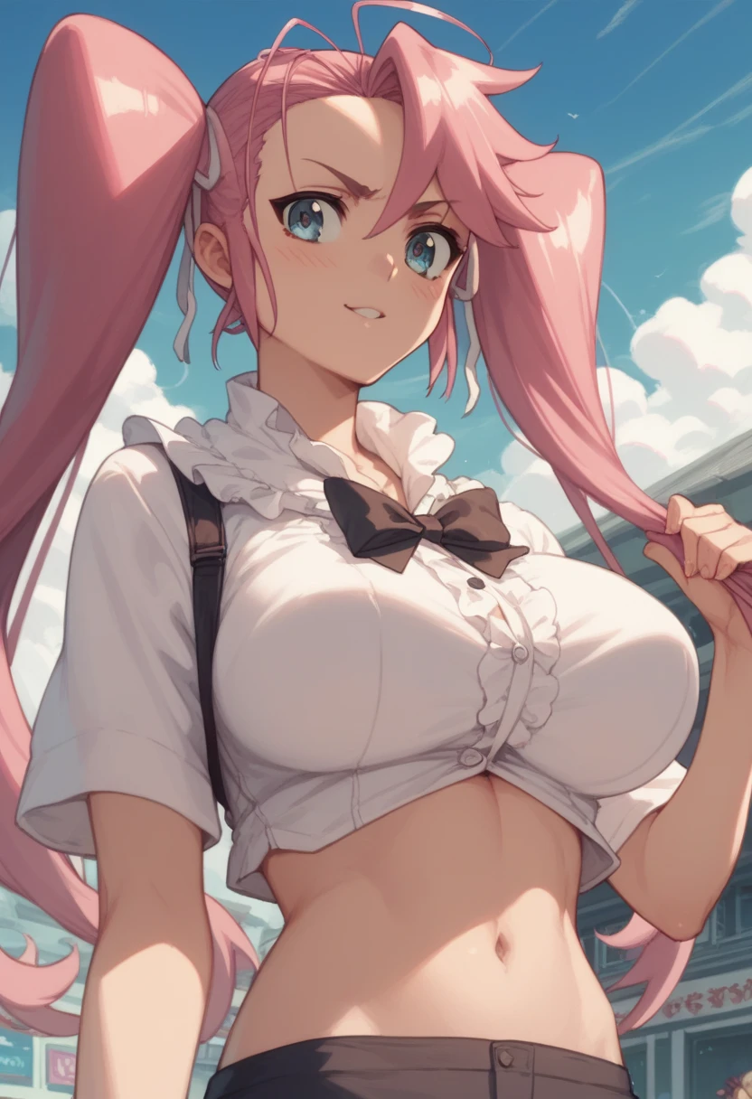 I&#39;m Takagi,  twintails ,  pink hair, Lentes . Big breasts