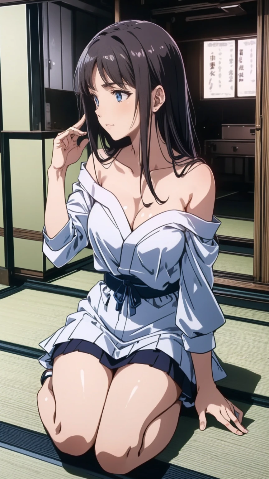 Anime girl with big breasts sitting on the desk in the room, Seductive Anime Girl, charming anime girls, beautiful alluring anime woman, Beautiful captivating anime , Smooth Anime CG Art, beautiful anime girl squatting, beautiful anime woman, Beautiful anime girl, Anime Best Girl,Seductive anime dick girl, nffsw,hiquality,Connect ticker and 8K, hight resolution,Very detailed CG, High quality shadows, Detail Beautiful delicate face, Detail Beautiful delicate eyes,BREAK(Wallpapers with highly detailed 8K),(Highly detailed CG 8K wallpaper),Makima (chain saw man),Sukasaha (Fate/grand order),Shimohira Reihua ,Hi-Res,Very delicate and beautiful CG illustration,top-quality,beautiful thigh,big breasts thin waist,(((masutepiece))), (((Best Quality))),8K,32K,masterpiece,beautiful alluring anime woman,ultra-definition,ultra-detailliert,hight resolution,a hyperrealistic schoolgirl,masuter piece, Best Quality, High quality, High Definition, high quality texture, high quality shadow, high detailing,finely detail,A teenage girl,1girl in,High school students,Solo,Soio,Only one person,Alone,One Person,taki,Mature atmosphere,Leg length,neat and long legs,8 Head Body,stature:171cm,Mature girls,Reddish-purple hair,Reddish-purple hair,Purple hair,cassis colored hair,silky and smooth hair,Colorful hair,Straight hair,Smile,Cool Beauty,Beautuful Women,Neat face, Beautiful realism,Seductive look,Bewitching look,serene expressions,beautiful hairl,She wears a necklace around her neck,Necklace,bead necklace,magatama accessories,A slight smil,Colorful eyes,green colored eyes,Jade-colored eyes,beautidful eyes,Bright eye,Delicat eyes,Eyes Like Gems,Jade Eyes,Hanging eyes,(Green eyes:1.5),Seductive face,Watching the viewer,Model photo,simple background,Black hair, longeyelashes, lightsmile, Reddish-purple hair, cassis colored hair, Hairpin, lightsmile, Seductive smile, Jade-colored eyes, PUPILS SPARKLING, Hanging eyes, multicolored eyes, Anime style, Hyper-Realism, Realism, anime styled, 8K, Super Detail, ccurate, Best Quality, 16 K, Anatomically correct, ccurate, nffsw, 16 K, hight resolution, Best Quality,parka,Plain clothe,((Black Lowrise Skinny Long Jeans)),hooded sweatshirt,((Sweatshirt)),stroll,Building Street,Sunlight,blue-sky,stroll,Bustling street,during daytime,Walking,takeout,out,cowboy shot,