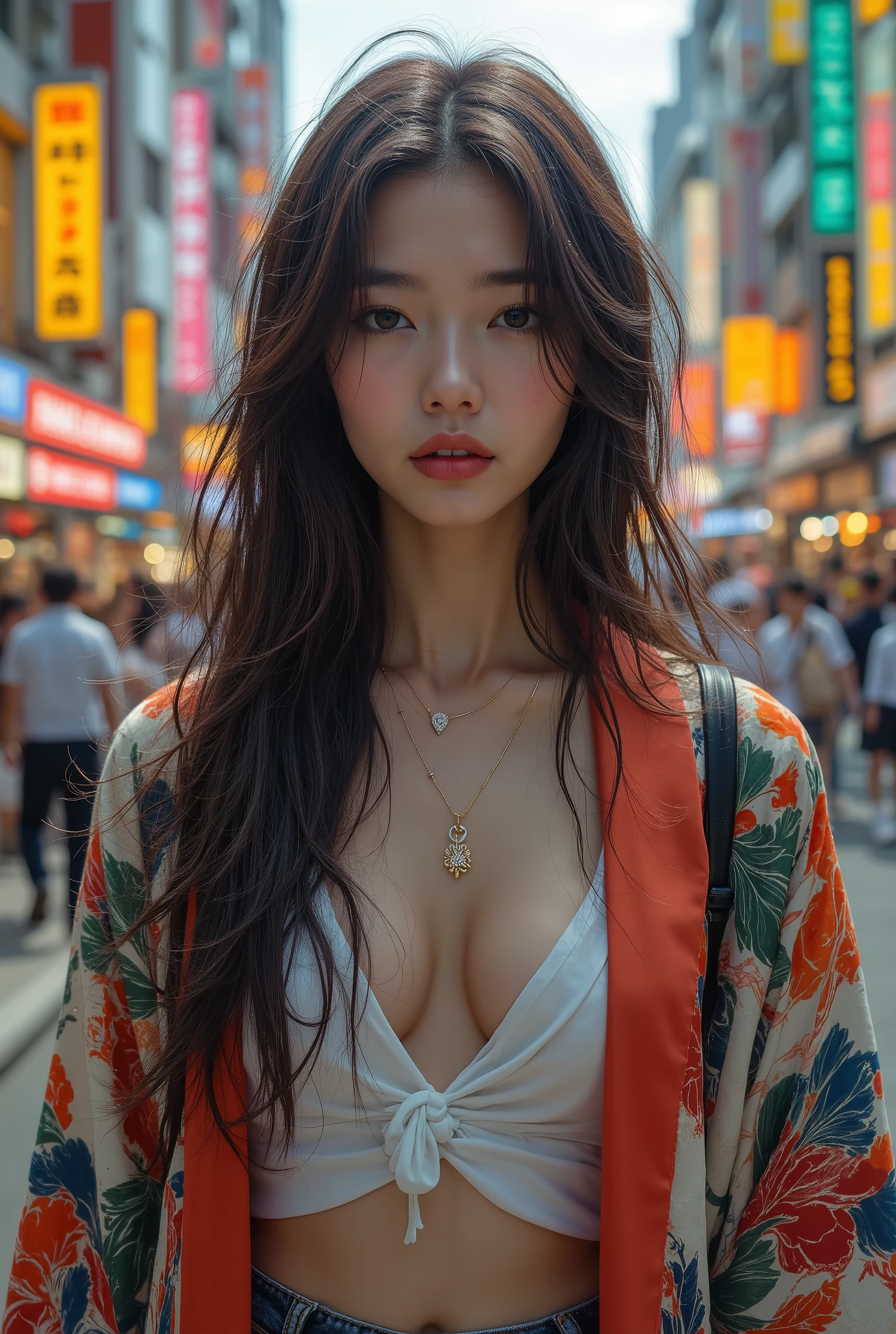 Beautiful flowery bikini top, clean up