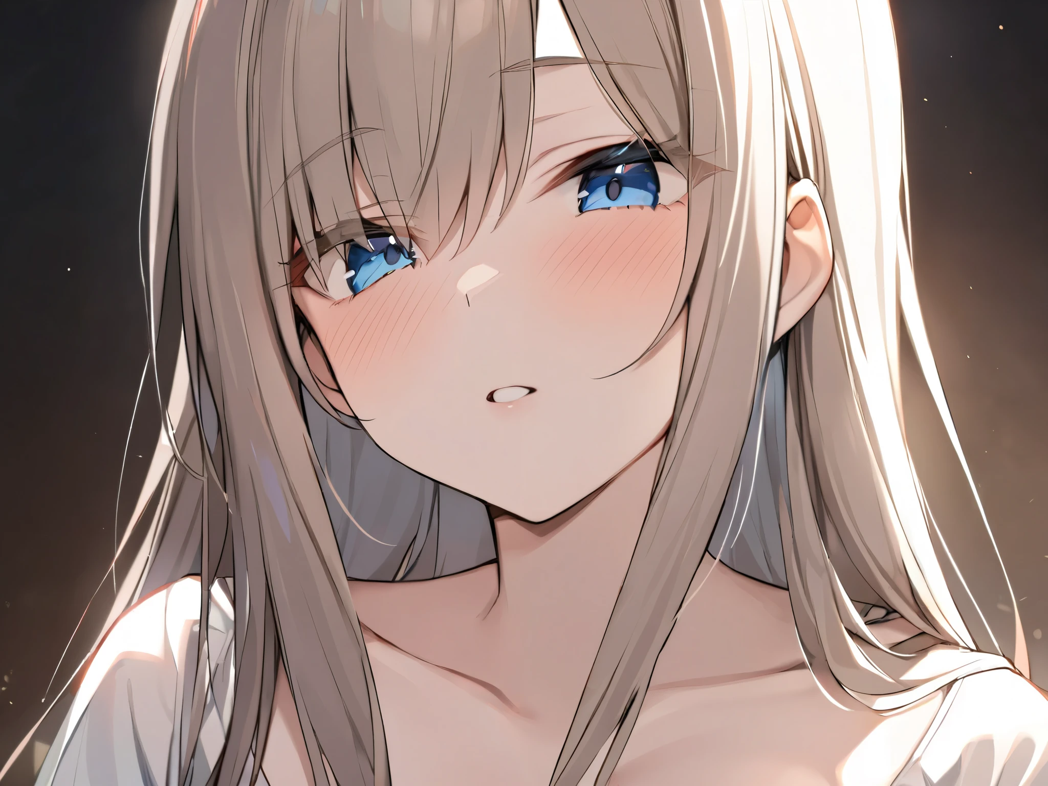 alone、headshot、Sticking out tongue、Open your mouth、Close-up of face、primary school、School building、In the classroom、Light clothing、Girl、Girl、Short、Younger、Lower school year、Baby Face、Both eyes open、flat chest、Displeased、Sweat