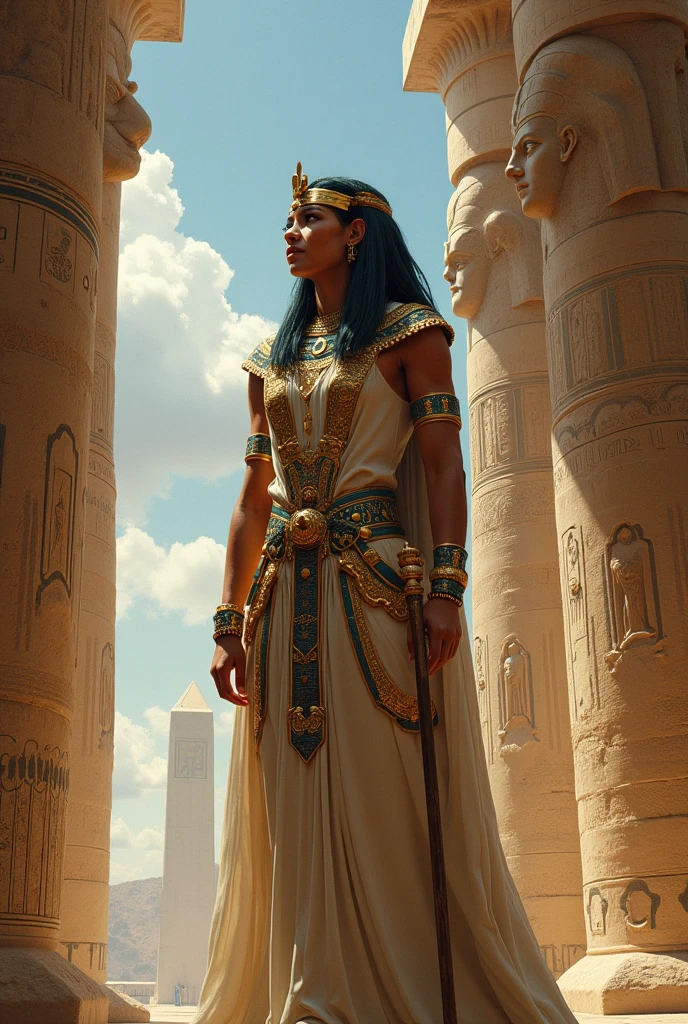 Create the image of a Pharaoh, an imposing Egyptian monument with ...