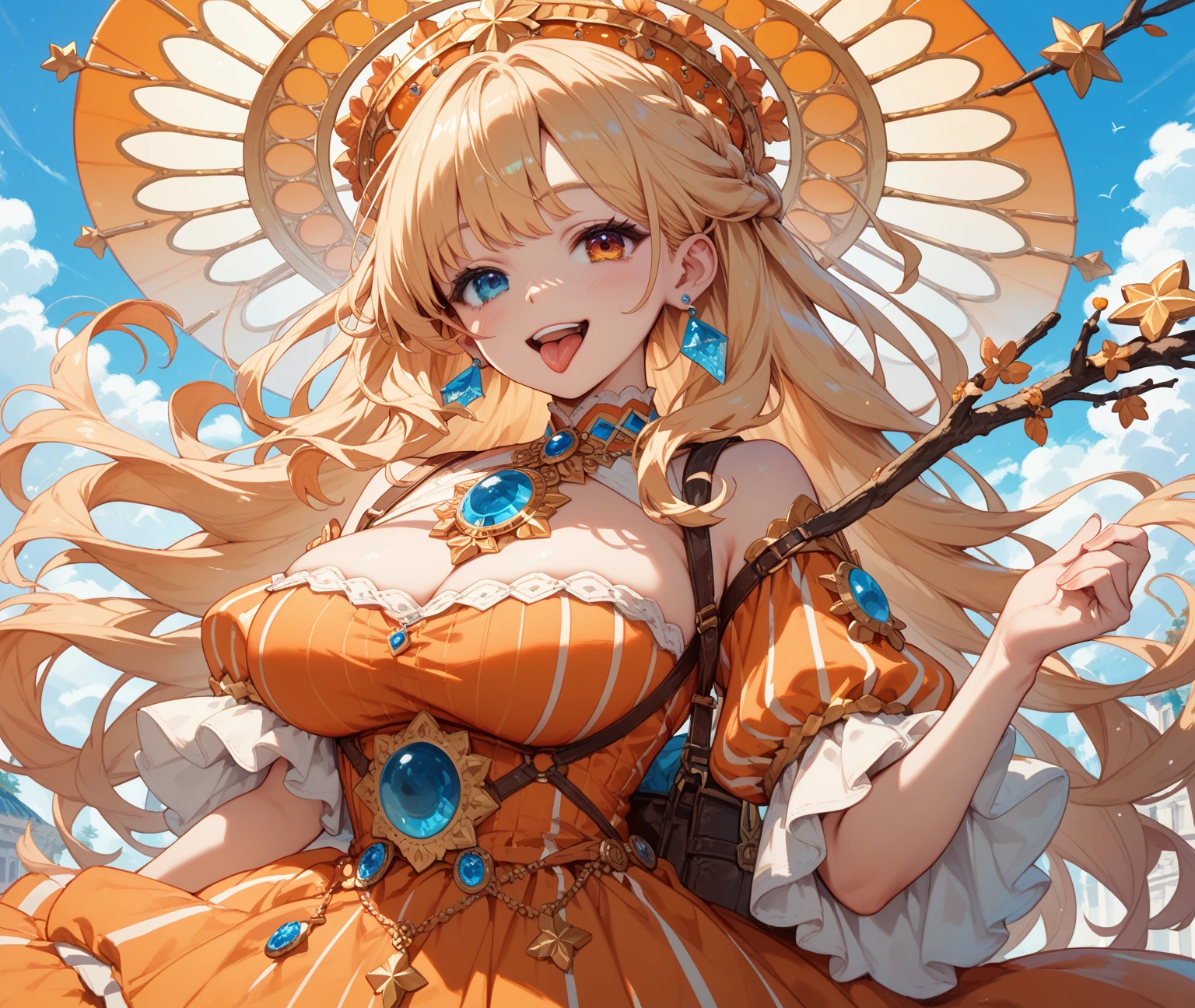 (Highest quality, masterpiece:1.3),Karen Code Geass, (Yellow formal dress:1.3),Very detailed,alone,One girl,(colorful),(Beautifully detailed eyes and face),blue eyes,Blonde,Cinema Lighting,Very detailed CG unity 8k wallpaper,alone,smile,((Flying petals)),(Flowery meadow) null, cloudy_null, building, sunlight, sun,（Expose one breast）,nsfw