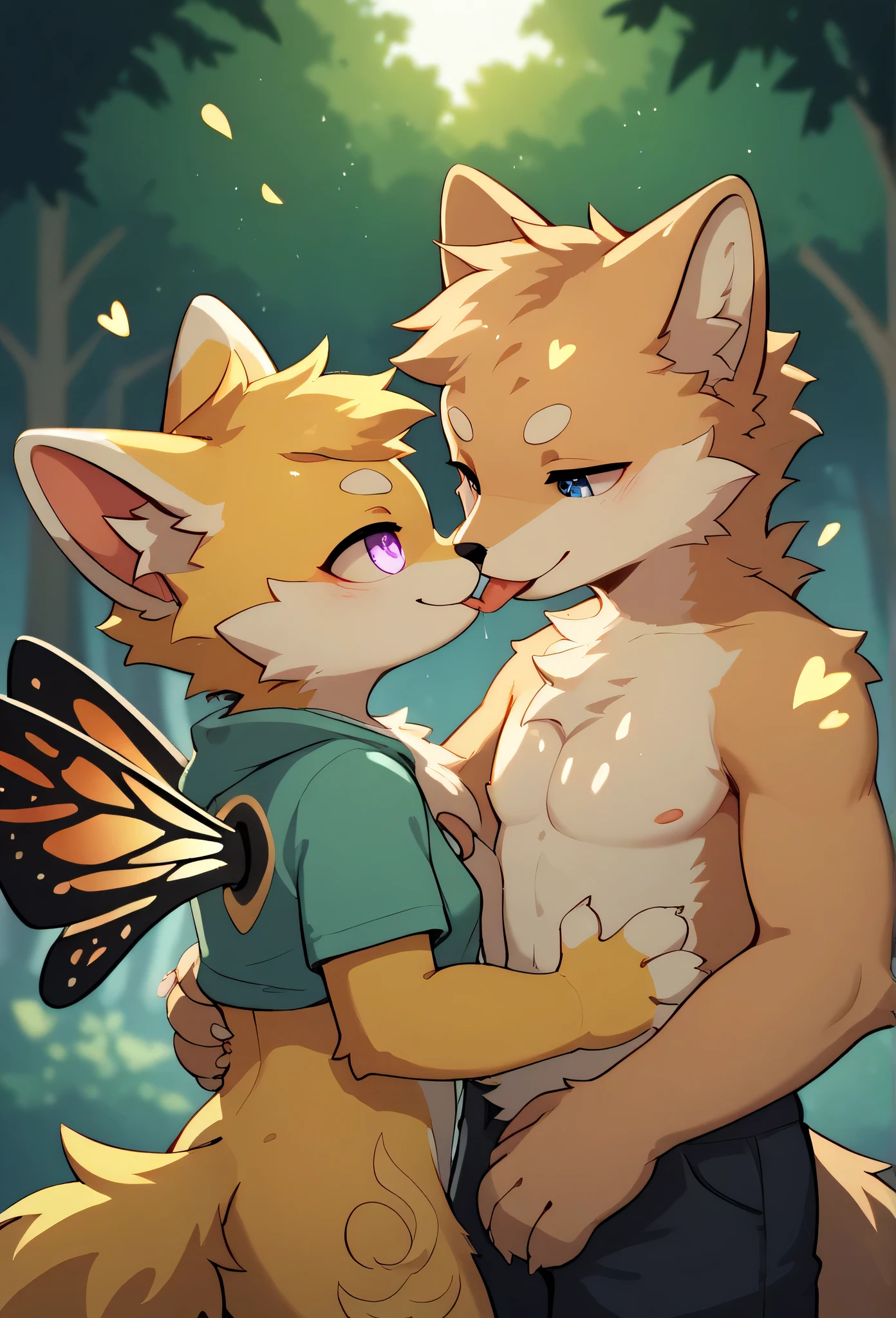 ((masterpiece), best quality, high quality, professional quality, highly detailed, highres, perfect lighting, natural lighting), bee furry,  gathering honey, detailed background