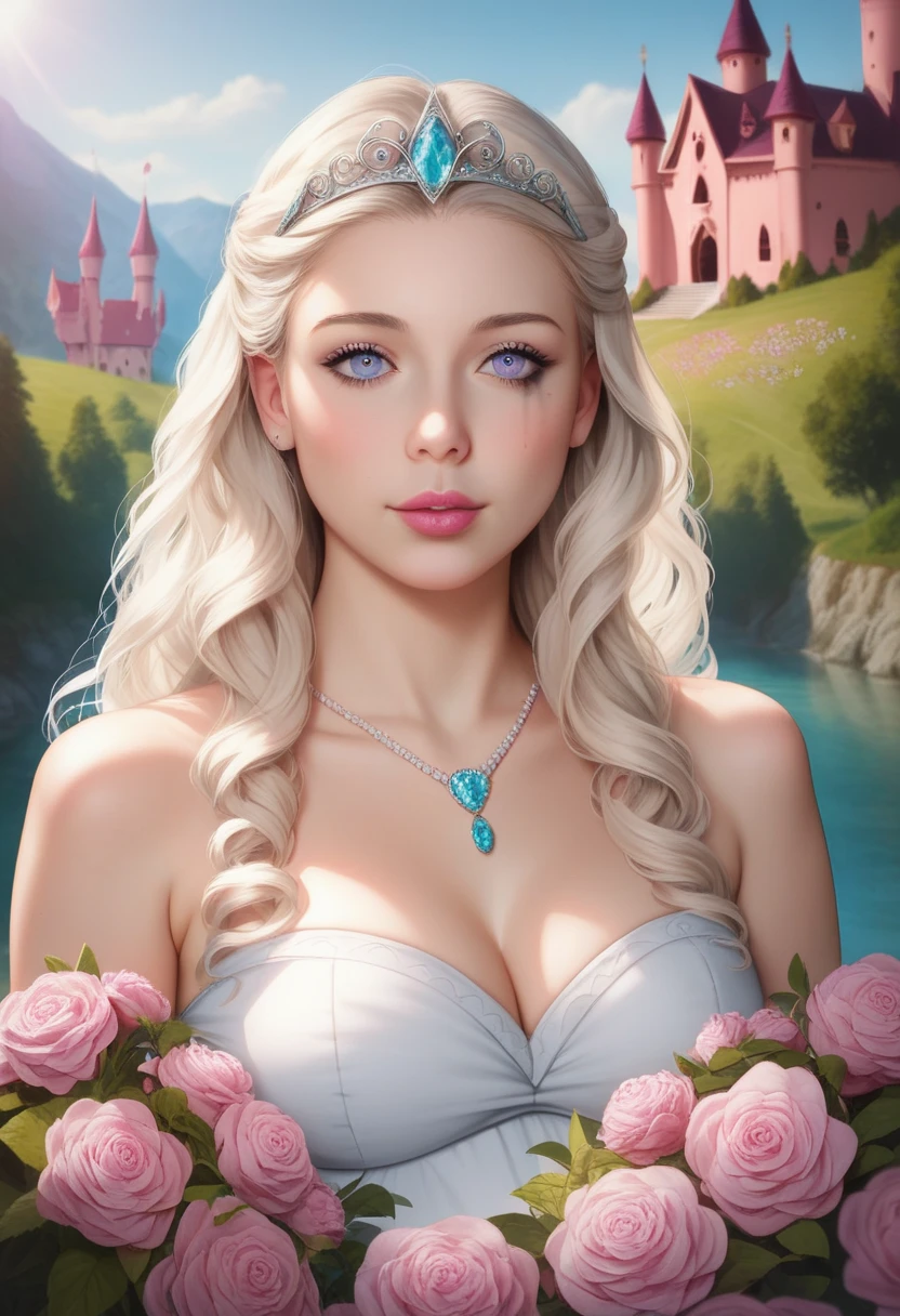 (A breathtaking elven woman standing gracefully among ancient elven ruins bathed in soft ethereal light) (delicate glowing particles float in the misty air surrounding her) (she wears a sheer translucent tunic made of enchanted silk, clinging gently to her elegant curves without revealing too much) (the fabric flows with the breeze like a second skin, whispering secrets of forgotten magic) (her long silvery-white hair cascades like liquid moonlight down her back and over her shoulders) (mesmerizing pale blue or silver eyes radiate a subtle, magical glow, locking the viewer in a sensual gaze) (her flawless skin glows softly under the ambient light, kissed by moonlight) (she is adorned with exquisite elven jewelry: crystal earrings, silver bracelets with ancient runes, a fine circlet resting gently on her forehead) (the ruined elven arches and ivy-covered stones are majestic, touched by time and magic) (luminescent flowers and delicate enchanted vines grow through the cracks of the marble) (the atmosphere is dreamlike, mysterious and deeply seductive, like a forbidden vision from a higher realm) (she stands in a poised, sensual pose, radiating elegance and temptation with every curve) (cinematic soft lighting) (extreme detail) (masterpiece fantasy photography) (ultra-realistic glowing ambience) (ethereal fantasy style) (4k high resolution) (luxury fantasy elven beauty) (no ??????) (sensual elegance)