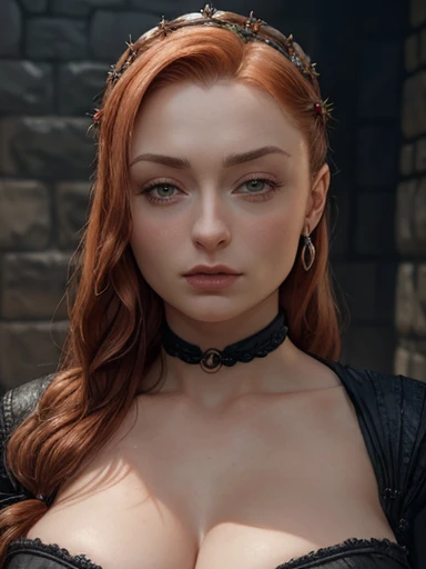 full body Sophie Turner, Sansa Stark played by Sophie Turner, the de facto Lady of the Eyrie, is a 13-year-old mature queen with a stunning,Face of Sophie Turner, Sansa Stark played by Sophie Turner, the de facto Lady of the Eyrie,ultra-giant breasts: 1.3, super-huge breasts: 1.3, ultra-large cleavage: 1.3 is a 40-year-old mature queen with a stunning, alluring appearance. Full Face, pierced eyes, reddish lips, upper body shot, erotic Mediaeval costumes, game of thrones costumes, She wears a Game of Thrones-inspired costume and has a deep cleavage, a perfect thick body, and a perfect thick figure. The photograph captures her in a close-up, with her skin texture and facial features being ultra-realistic and realistic. alluring appearance. Full Face, pierced eyes, reddish lips, upper body shot, erotic Mediaeval costumes, game of thrones costumes, She wears a Game of Thrones-inspired costume and has a deep cleavage, a perfect thick body, and a perfect thick figure. The photograph captures her in a close-up, with her skin texture and facial features being ultra-realistic and realistic.