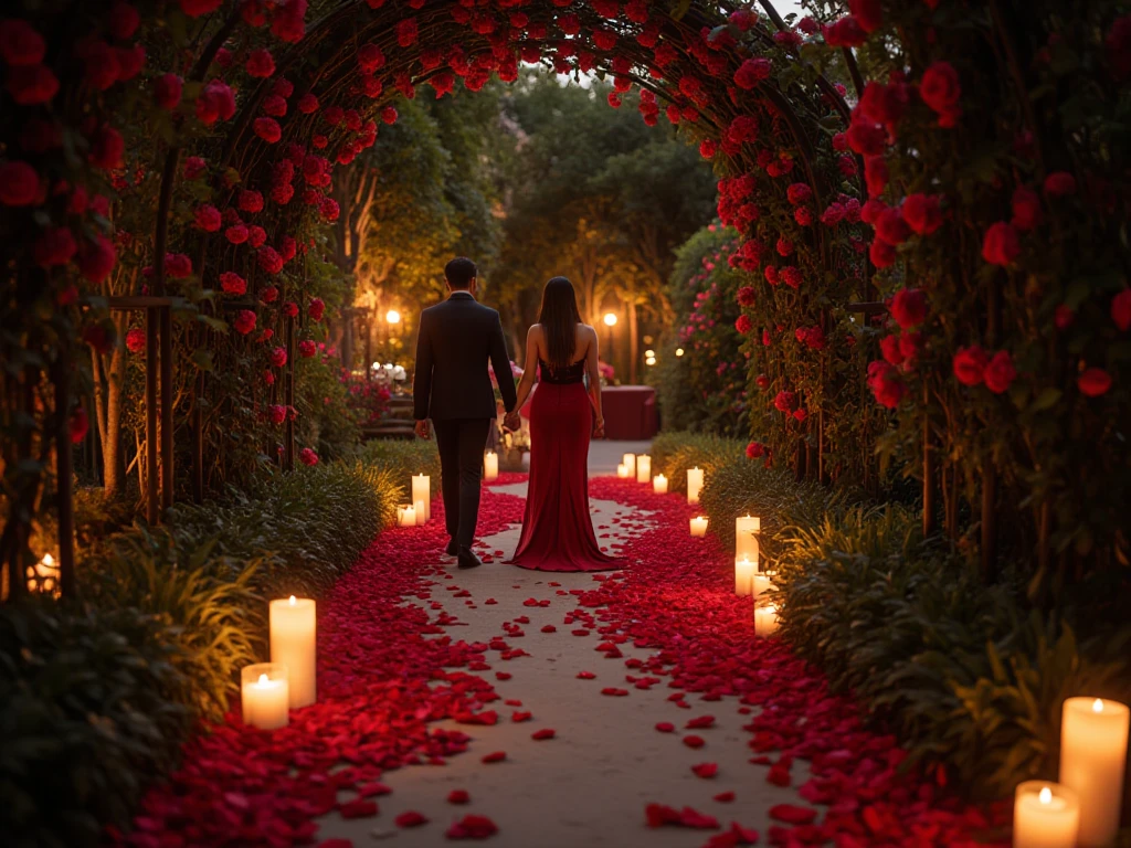 The perfect wedding celebration with white and red orchid decorations 

